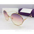 Sunglasses For Women High End Metal Round Sunglasses For Women Manufactory